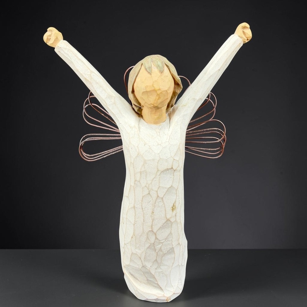 Willow Tree Courage Figurine Susan Lordi DEMDACO 2004 Angel Wire Wings 6in VTG